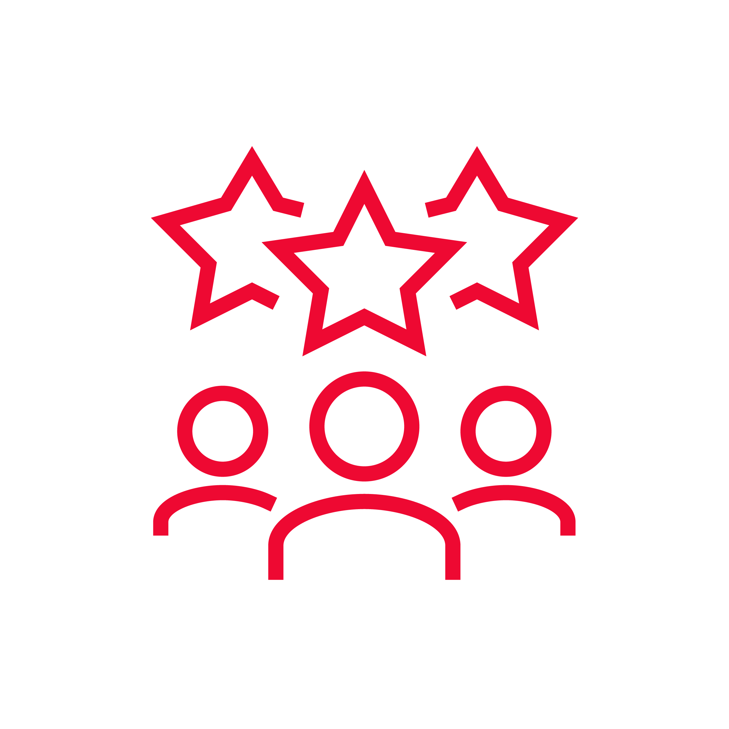 Team mit Sternen